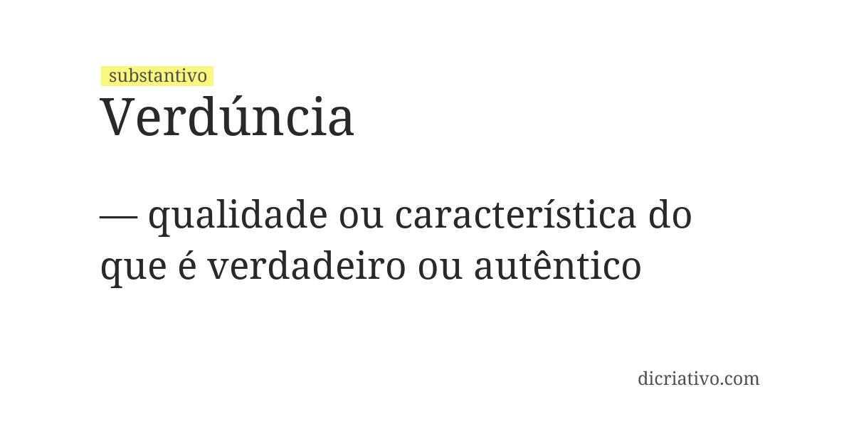 Significado de verdúncia