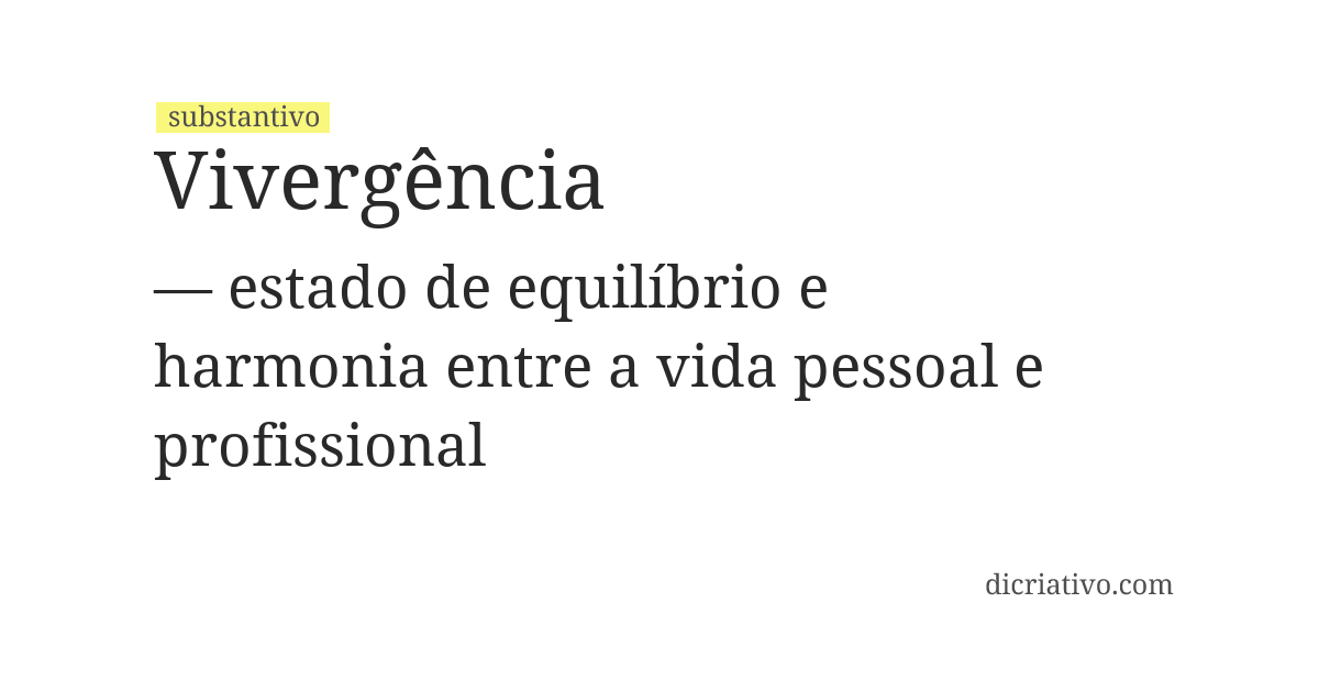Significado de vivergência