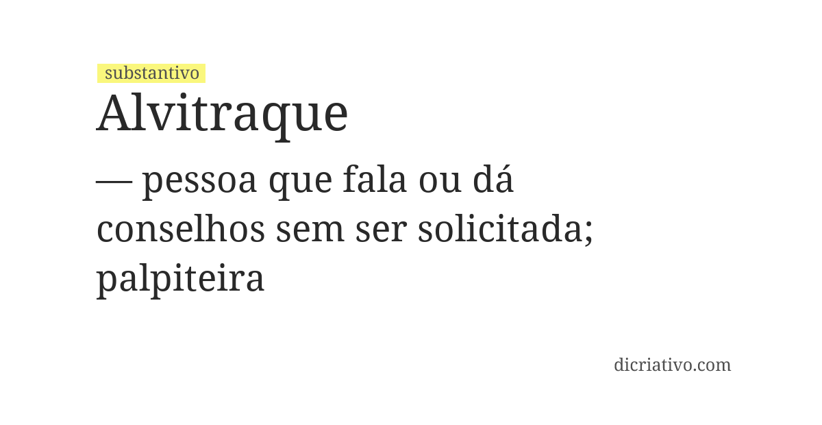 Significado de alvitraque