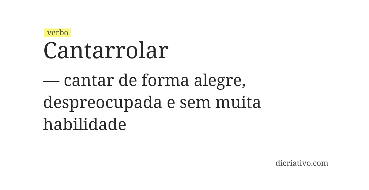 Significado de cantarrolar
