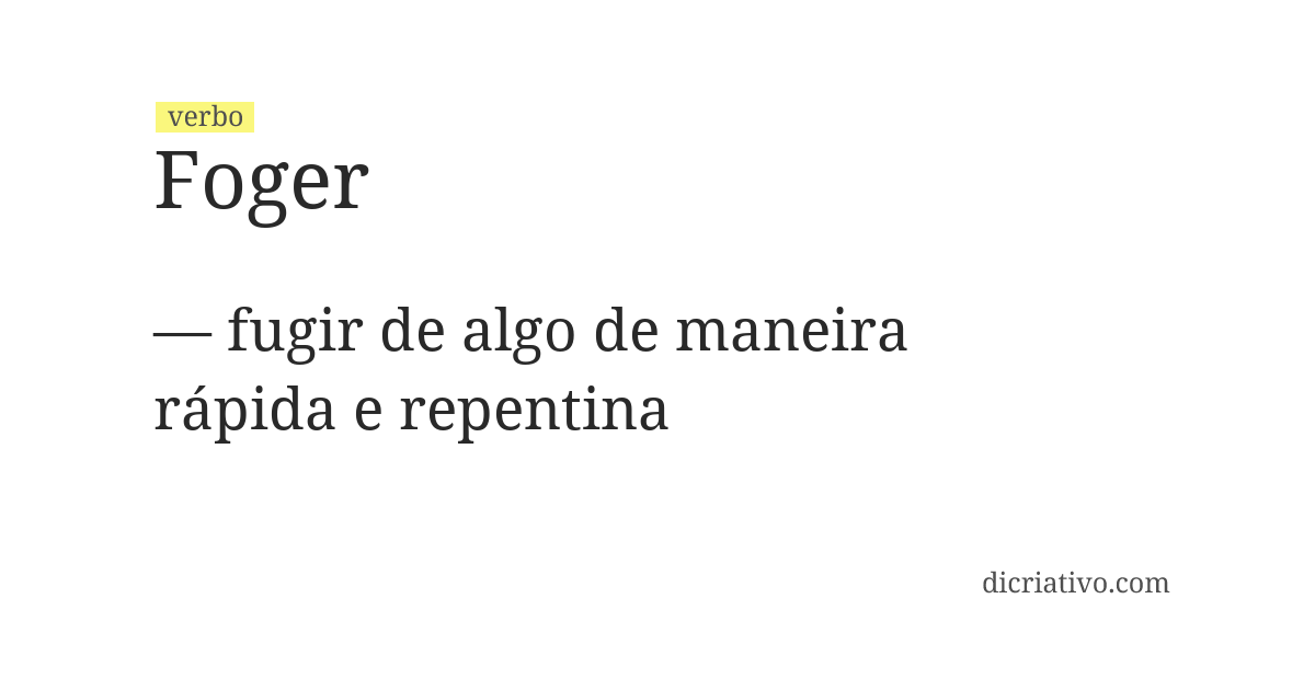 Significado de foger