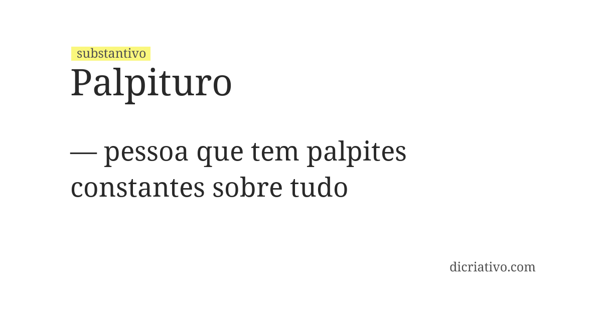 Significado de palpituro