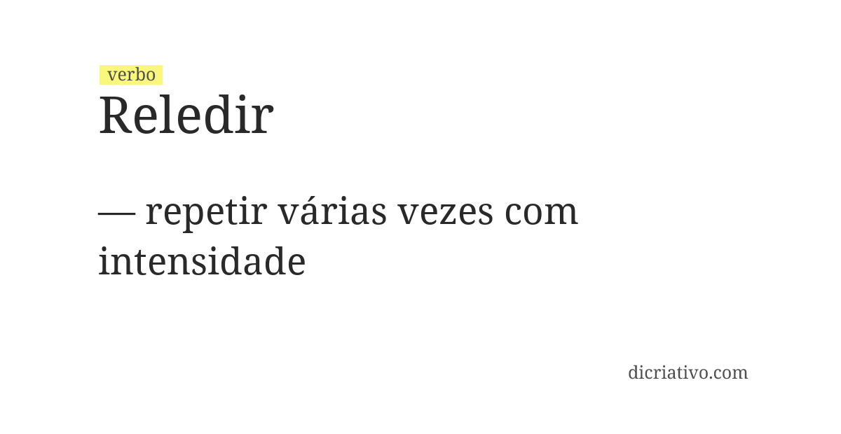 Significado de reledir