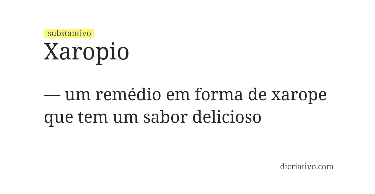 Significado de xaropio