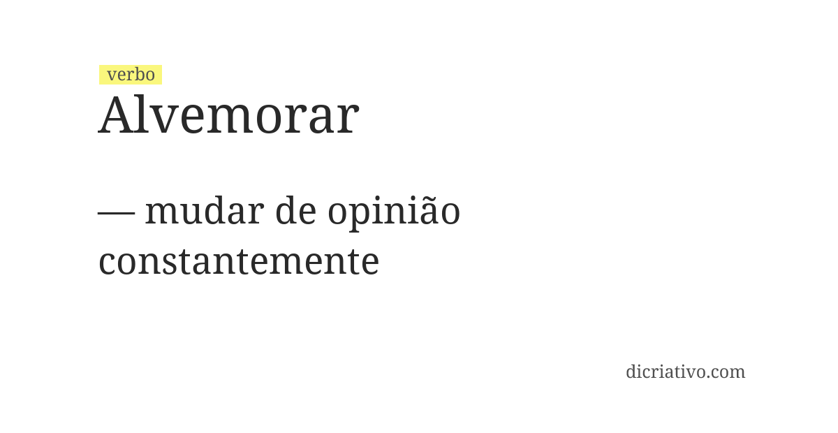 Significado de alvemorar