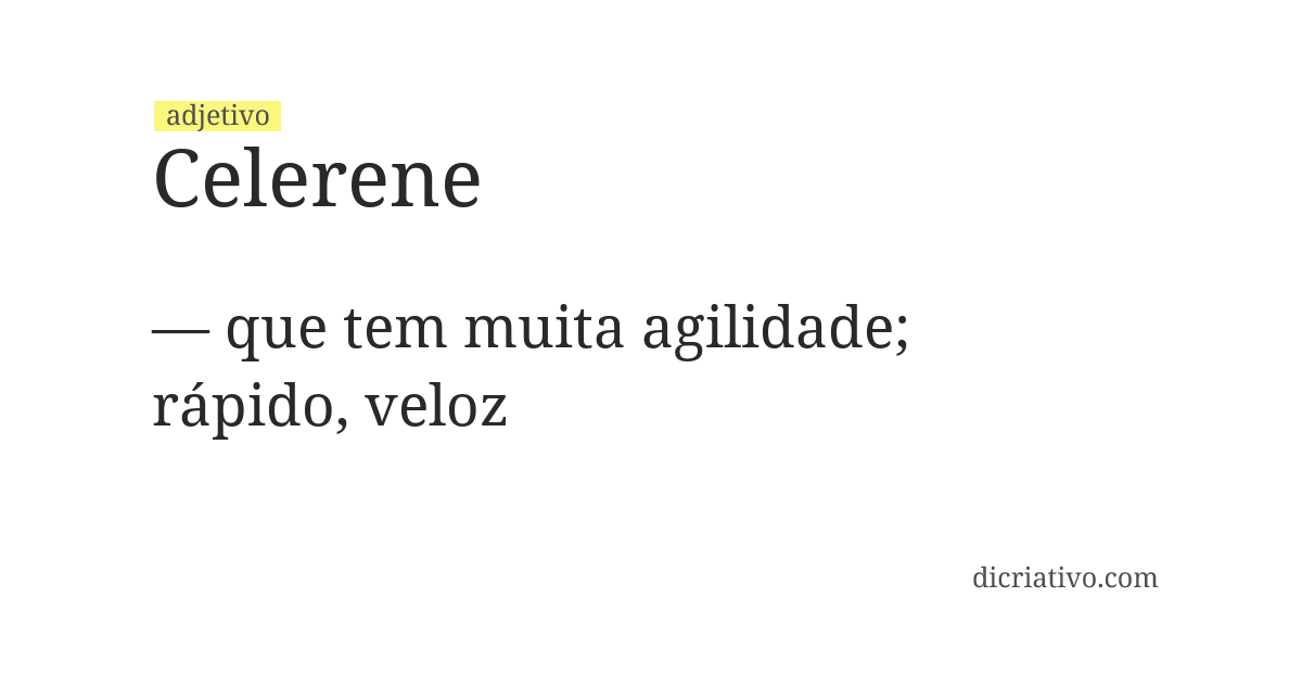 Significado de celerene