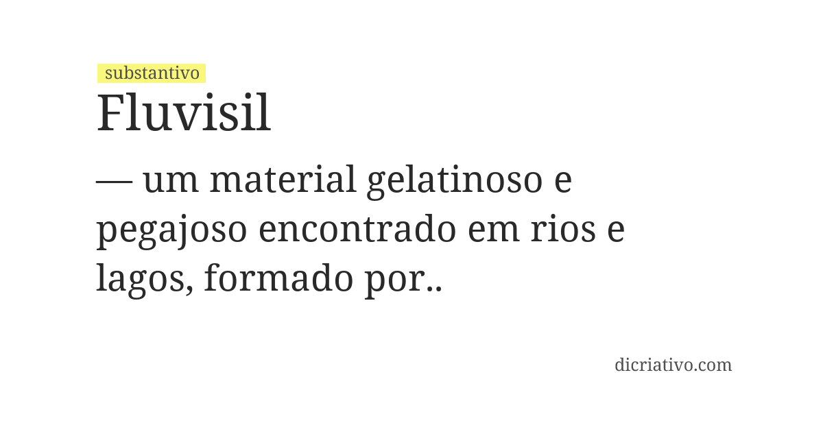 Significado de fluvisil
