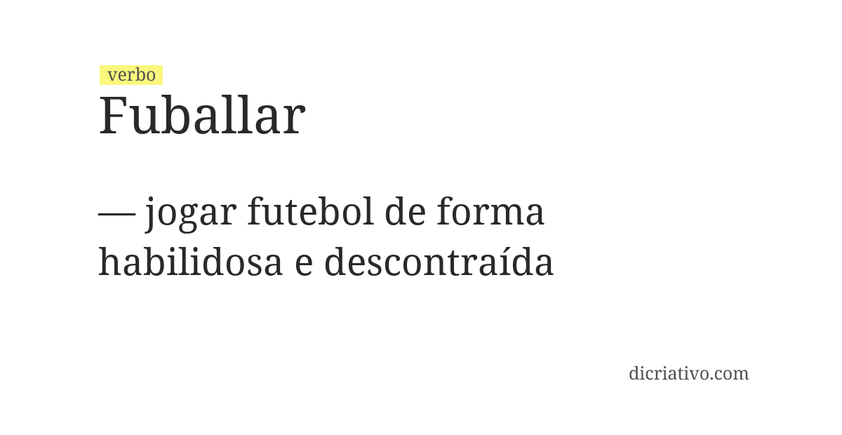 Significado de fuballar