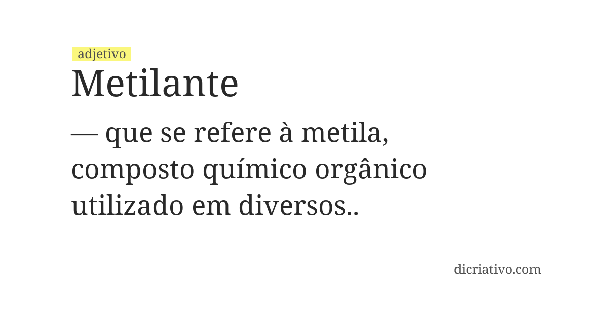 Significado de metilante