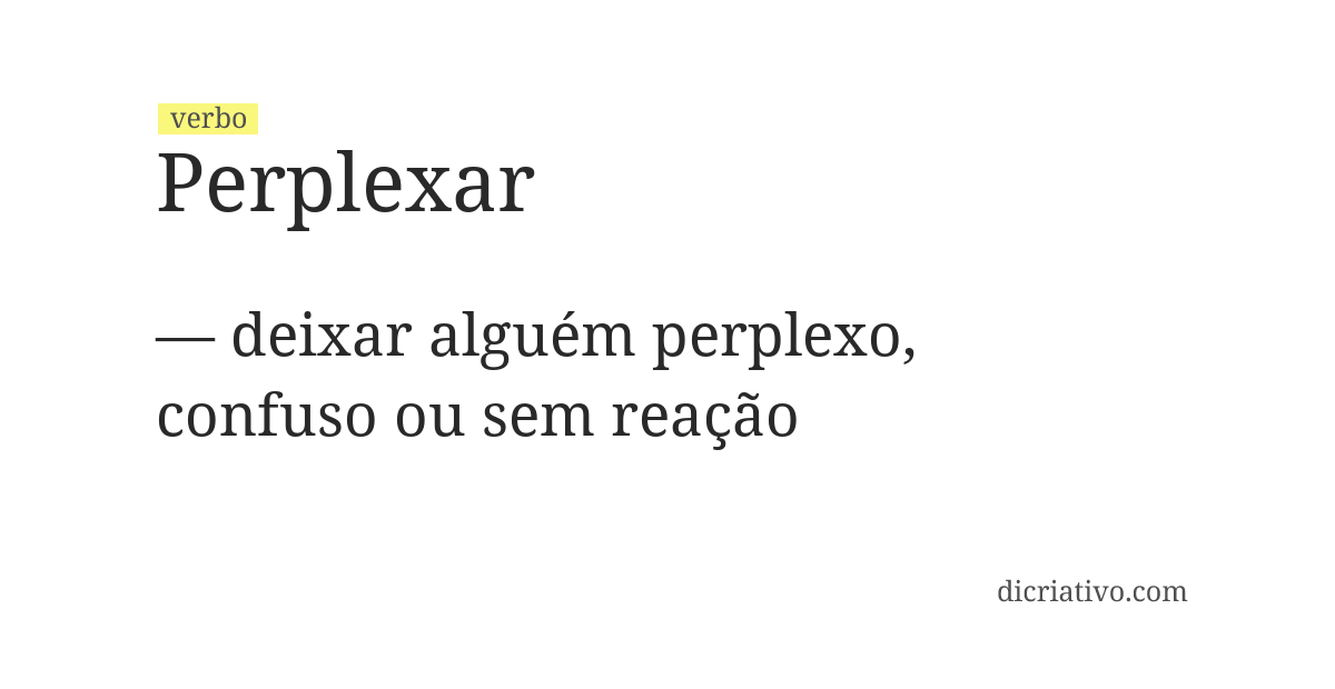 Significado de perplexar