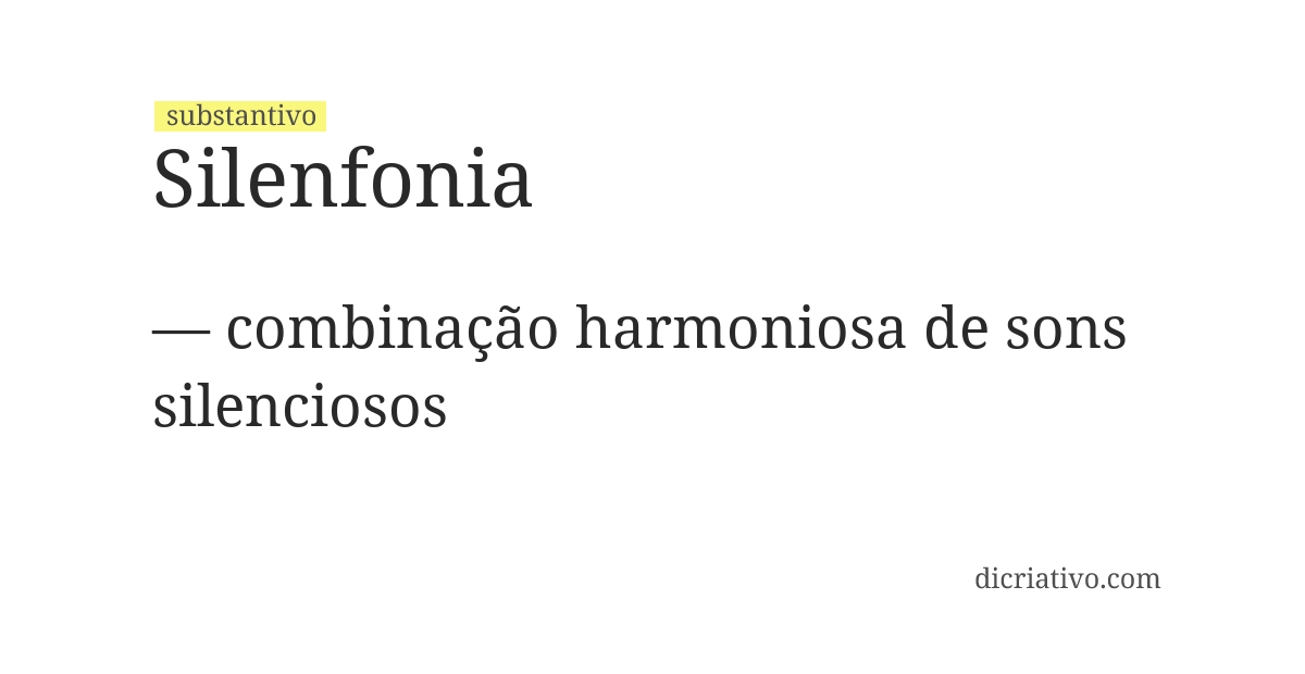 Significado de silenfonia
