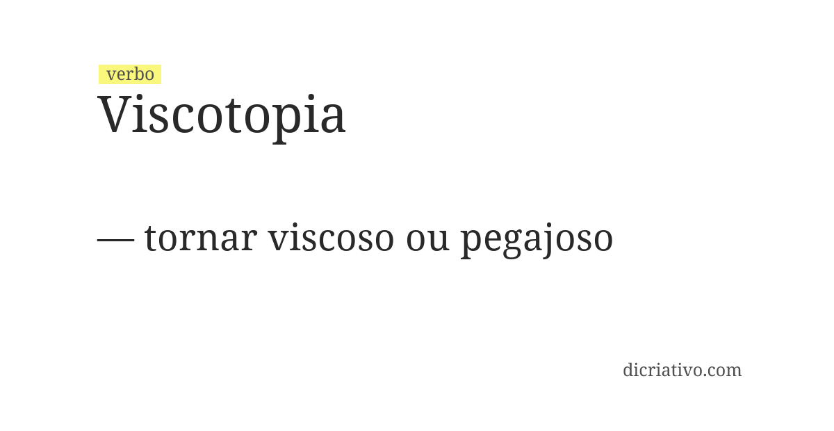 Significado de viscotopia
