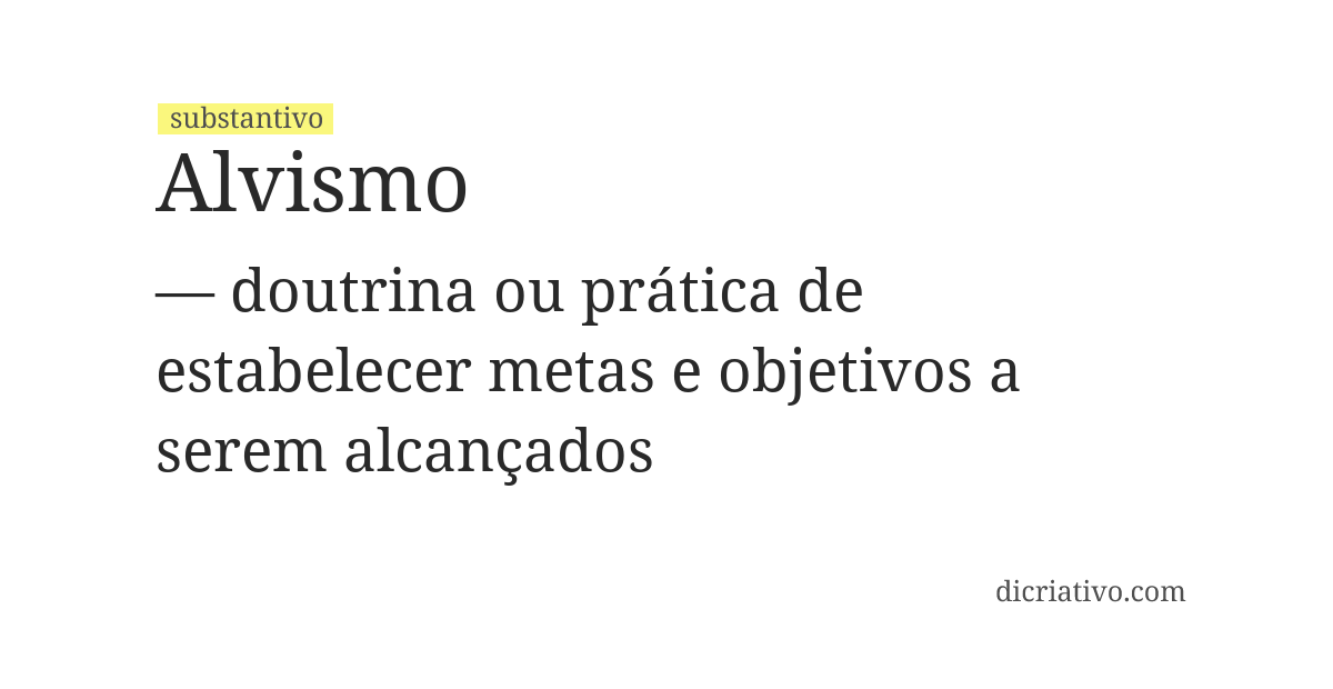 Significado de alvismo