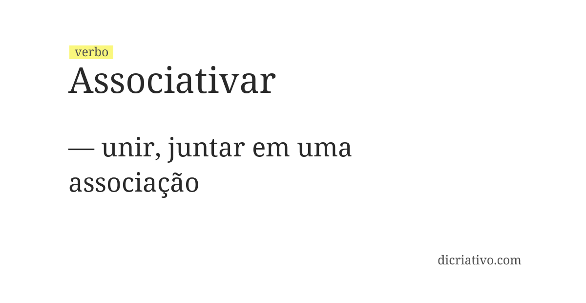 Significado de associativar