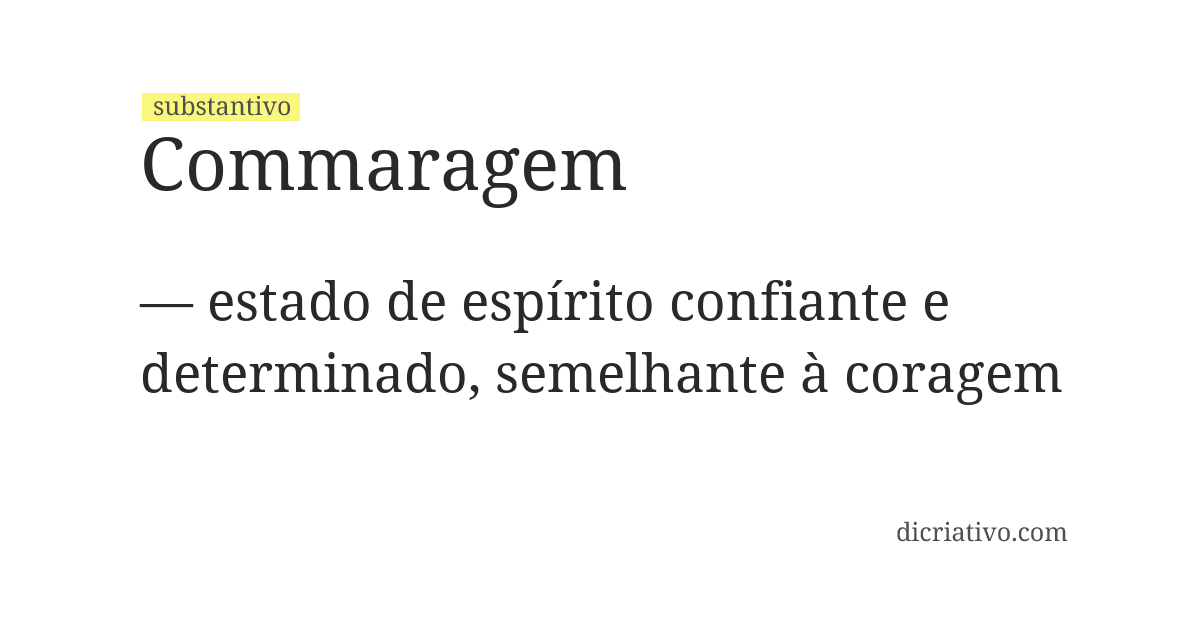 Significado de commaragem