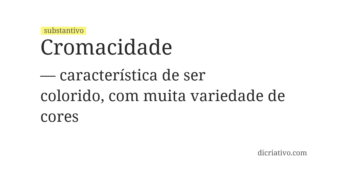 Significado de cromacidade