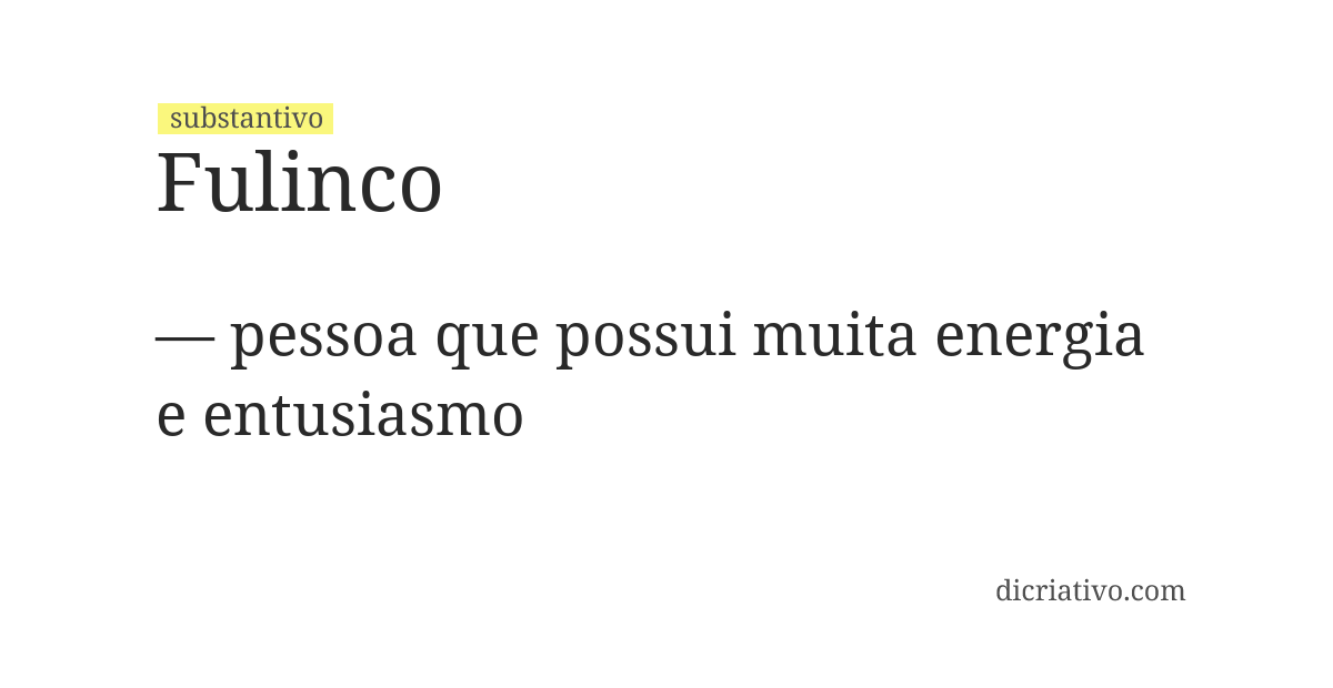 Significado de fulinco