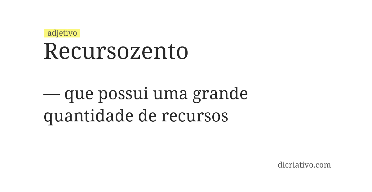 Significado de recursozento