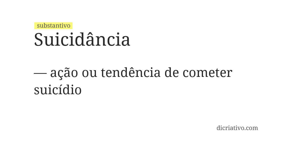 Significado de suicidância