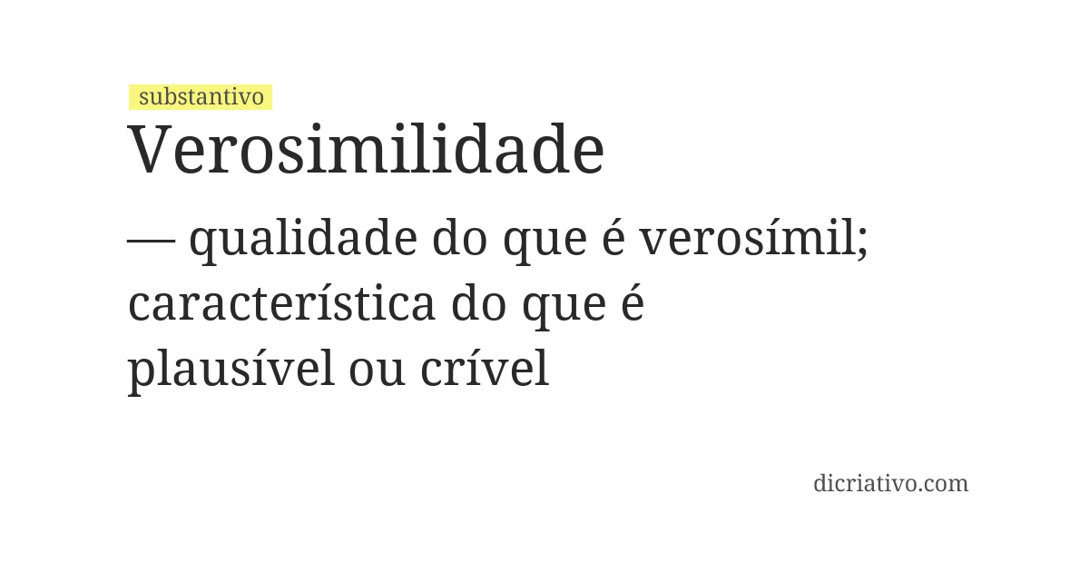 Significado de verosimilidade