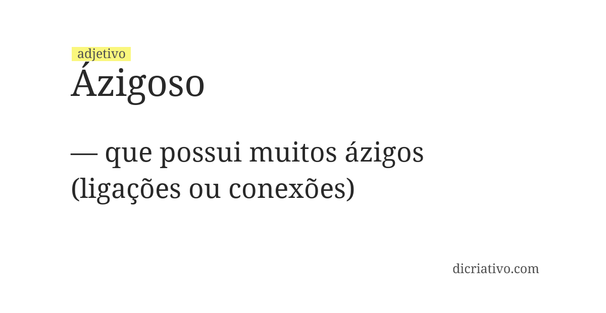 Significado de ázigoso