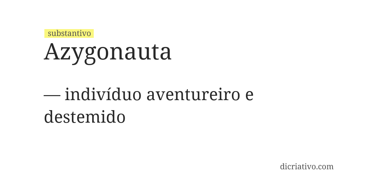 Significado de azygonauta