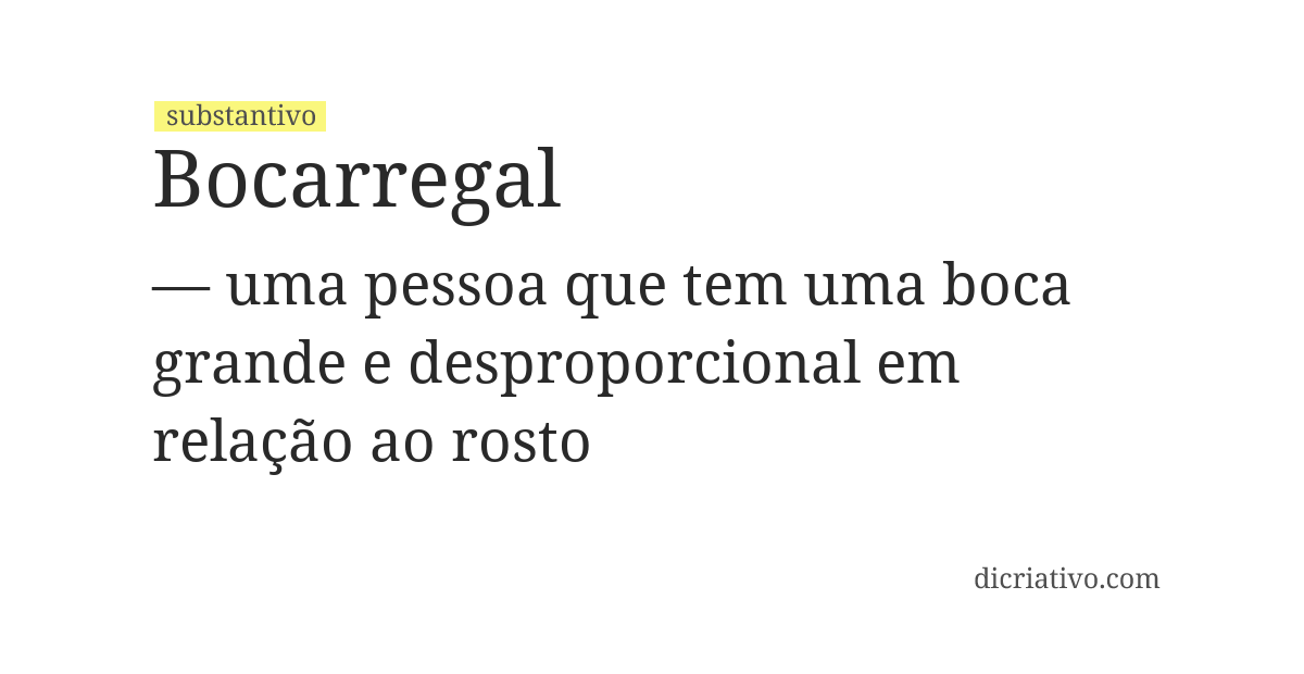 Significado de bocarregal