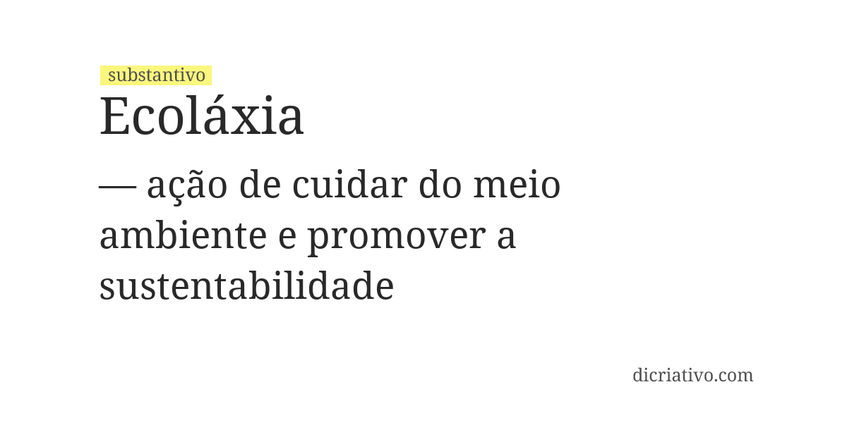 Significado de ecoláxia