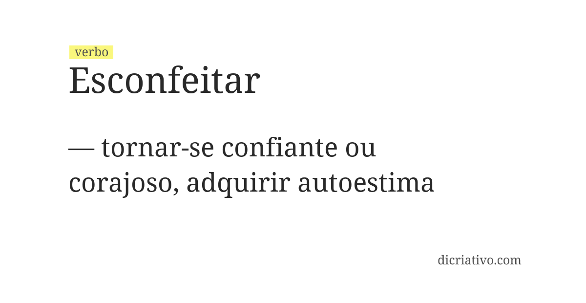 Significado de esconfeitar