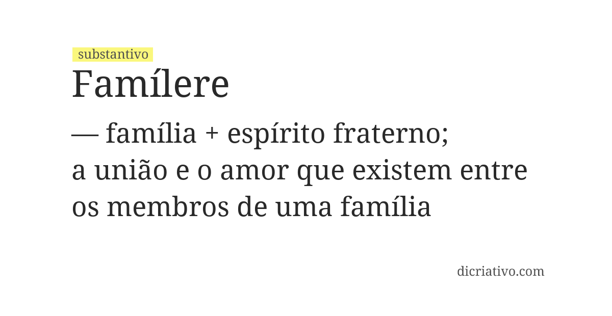 Significado de famílere