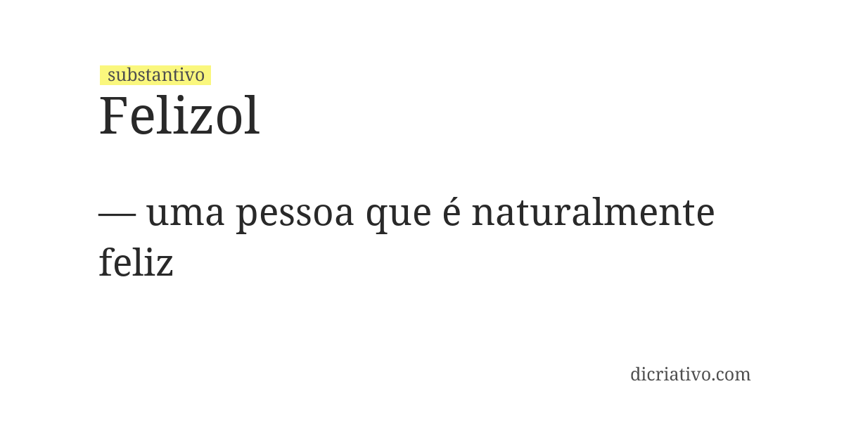 Significado de felizol