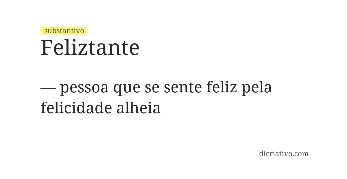 Significado de feliztante