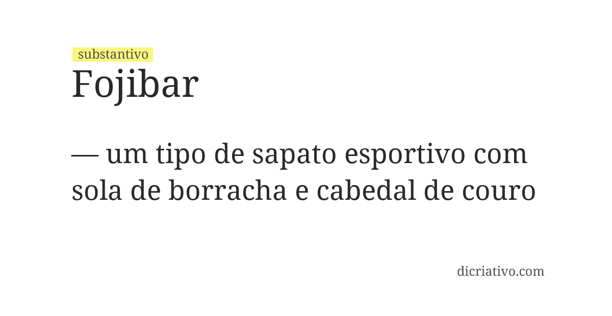 Significado de fojibar