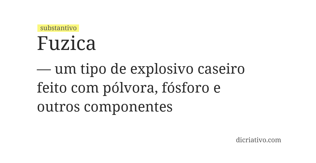 Significado de fuzica