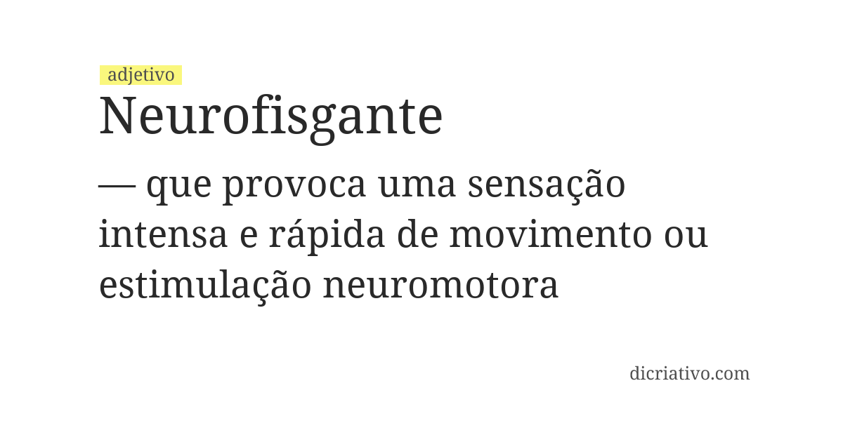 Significado de neurofisgante