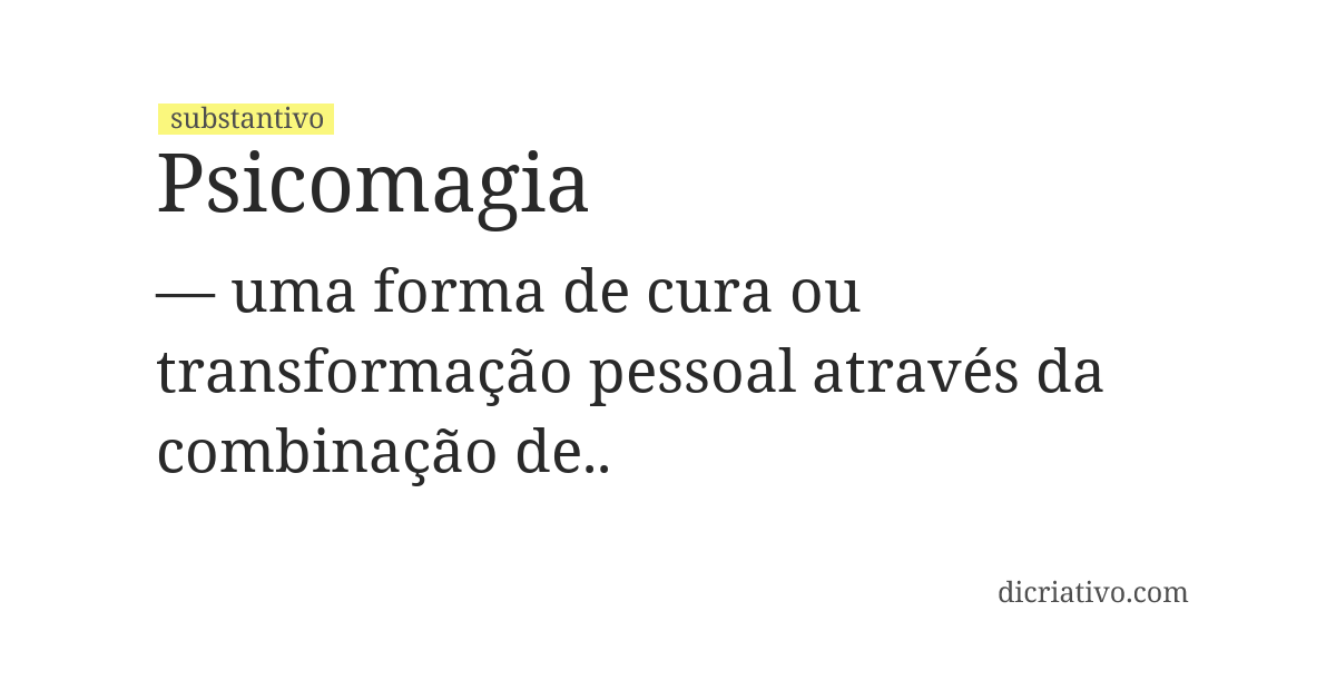 Significado de psicomagia