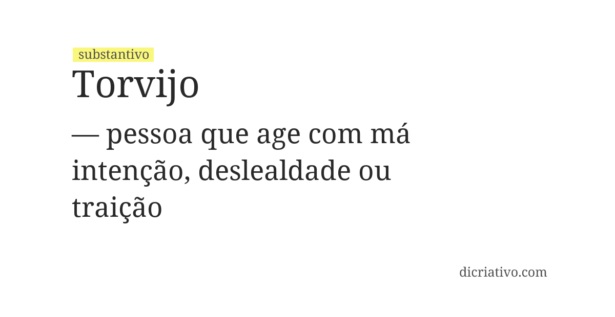 Significado de torvijo