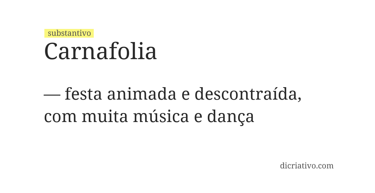 Significado de carnafolia