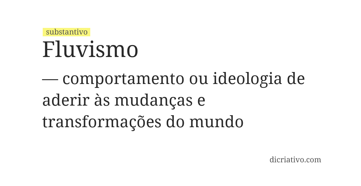 Significado de fluvismo