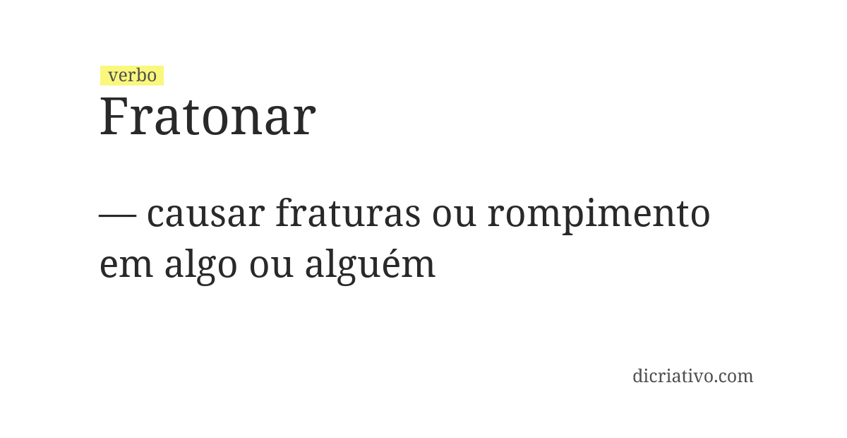 Significado de fratonar