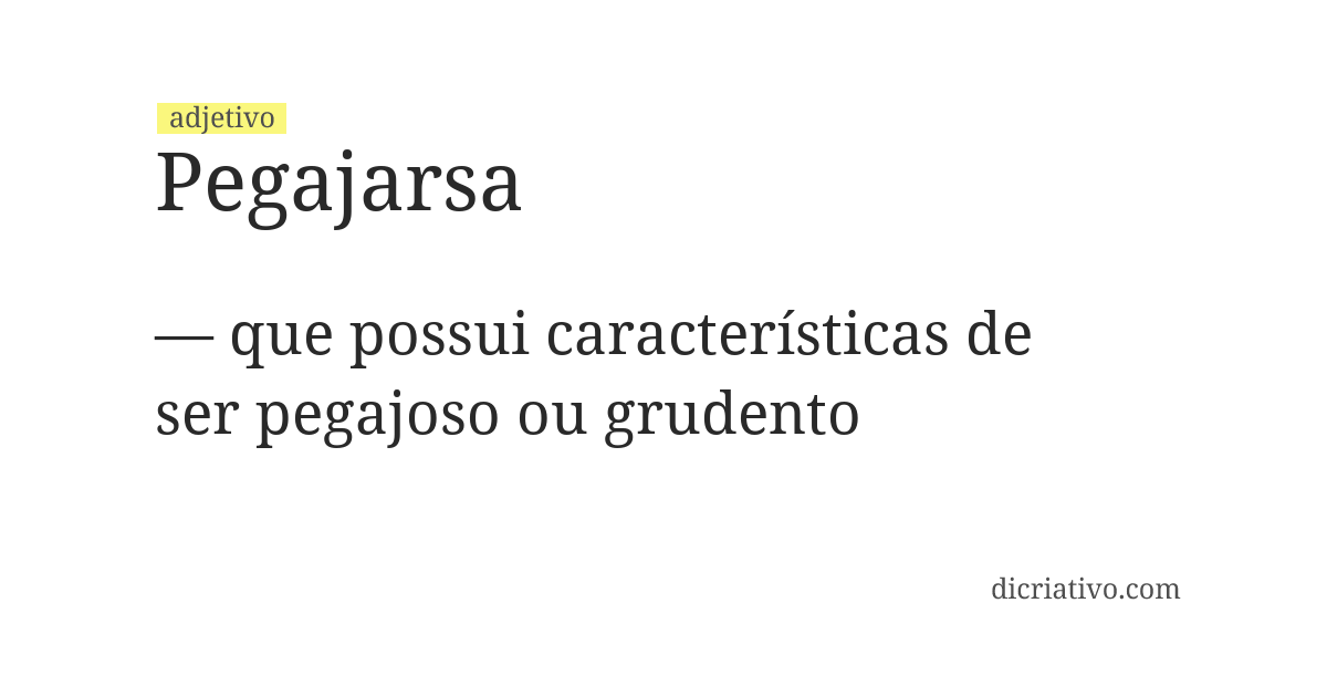 Significado de pegajarsa