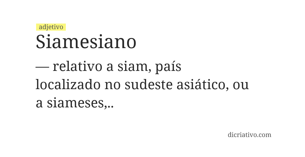 Significado de siamesiano