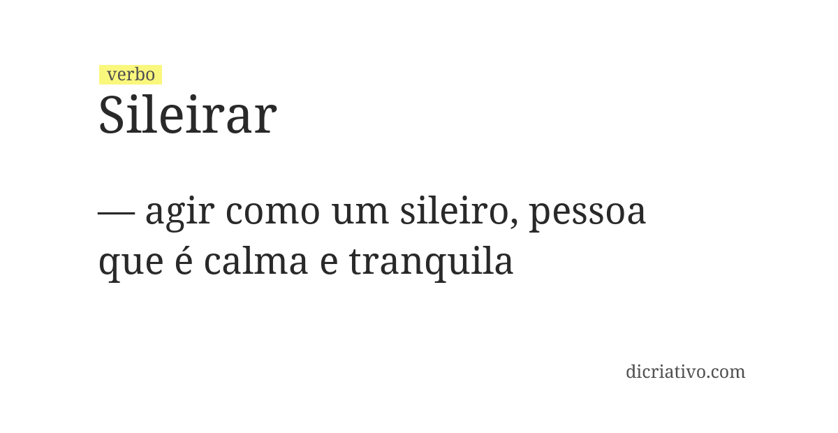 Significado de sileirar