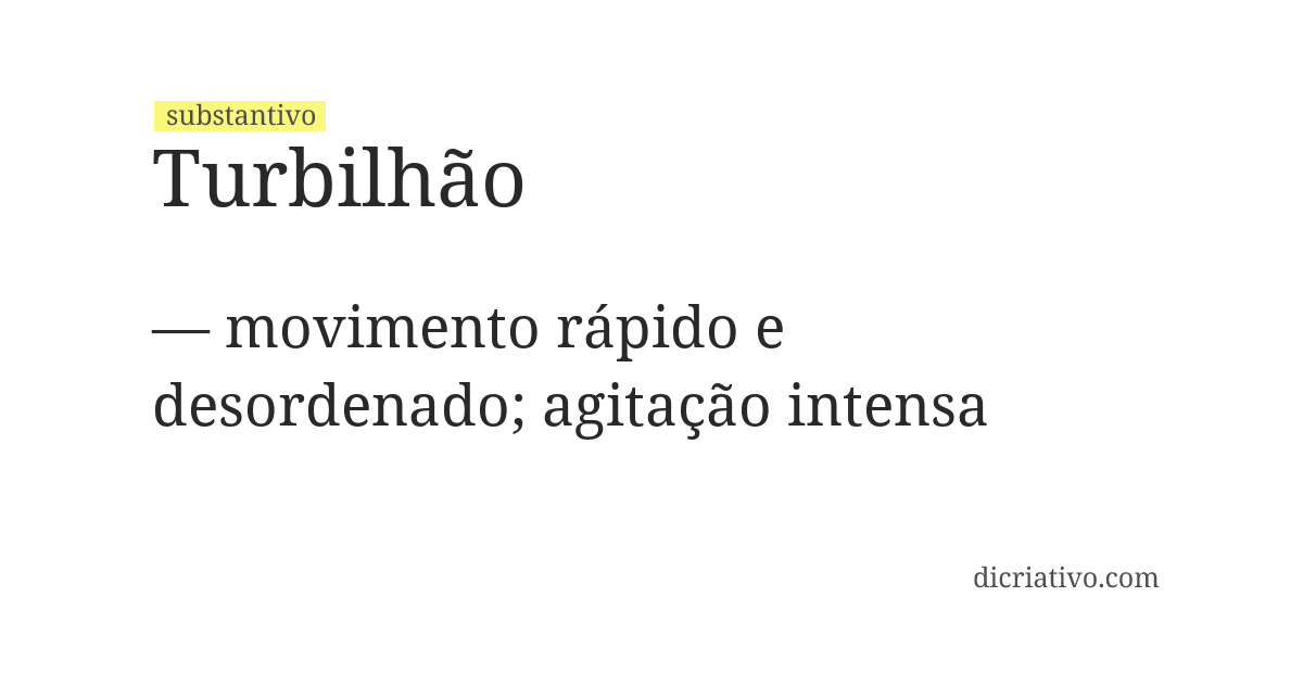 Significado de turbilhão