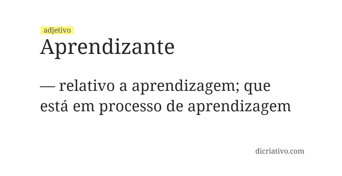 Significado de aprendizante