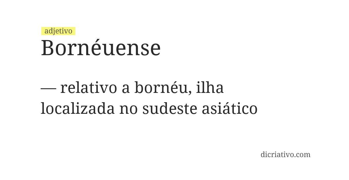 Significado de bornéuense