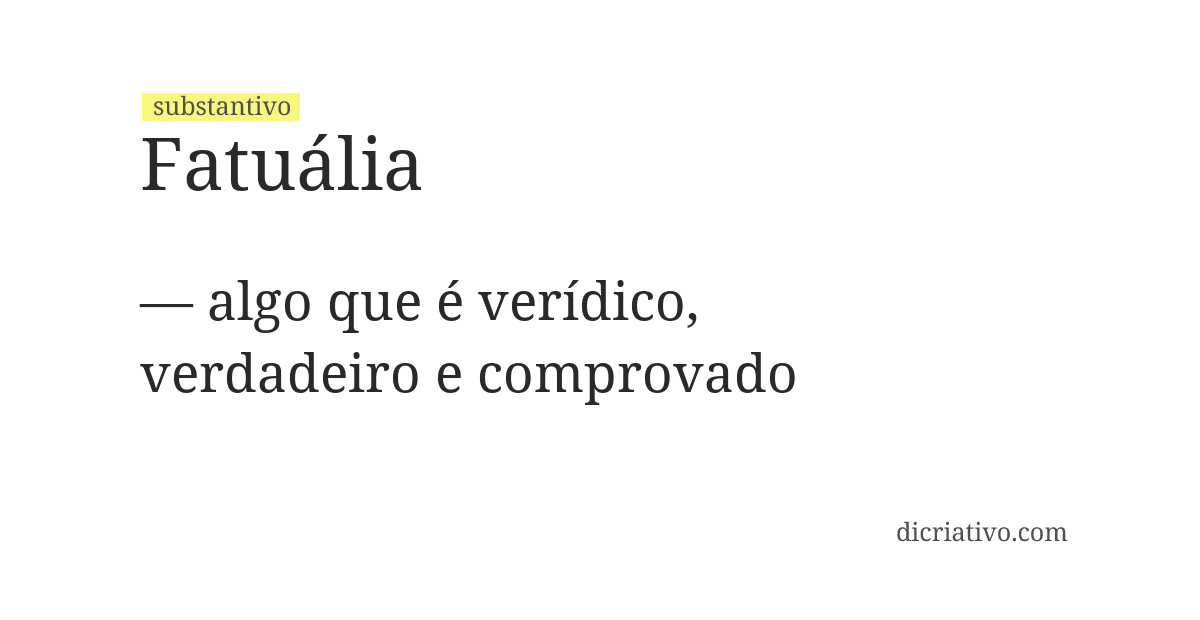 Significado de fatuália