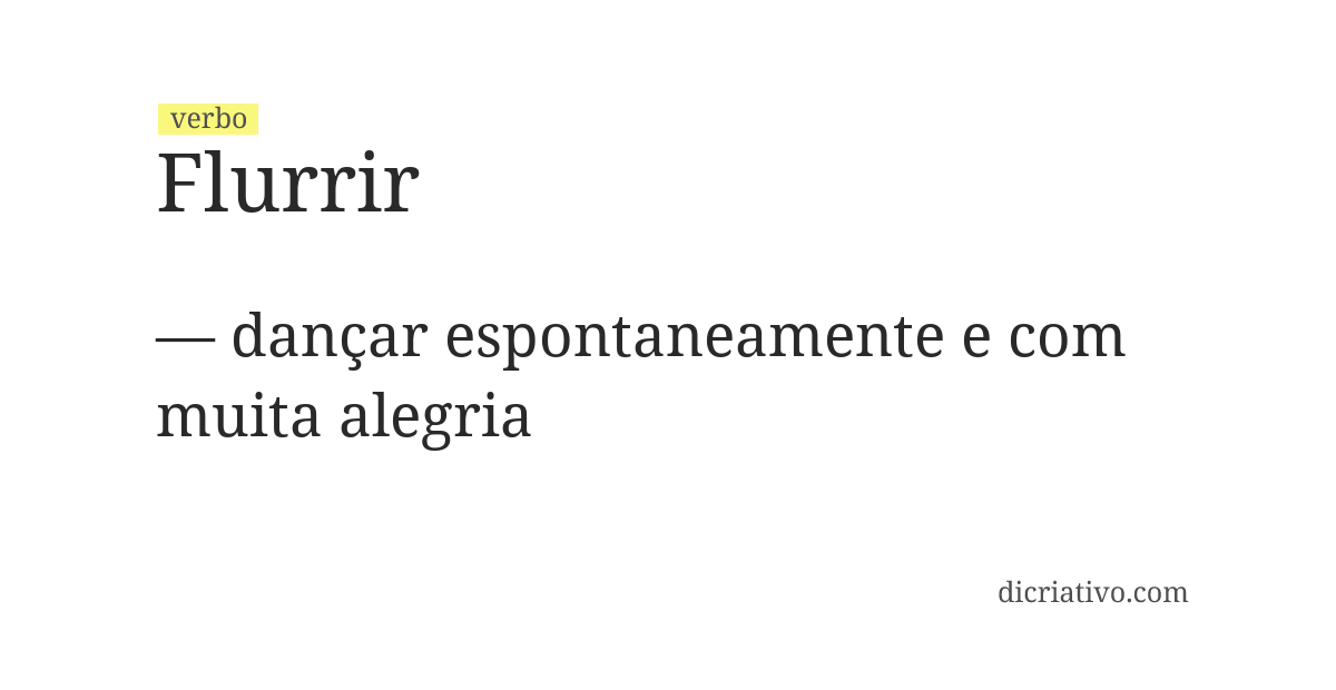 Significado de flurrir