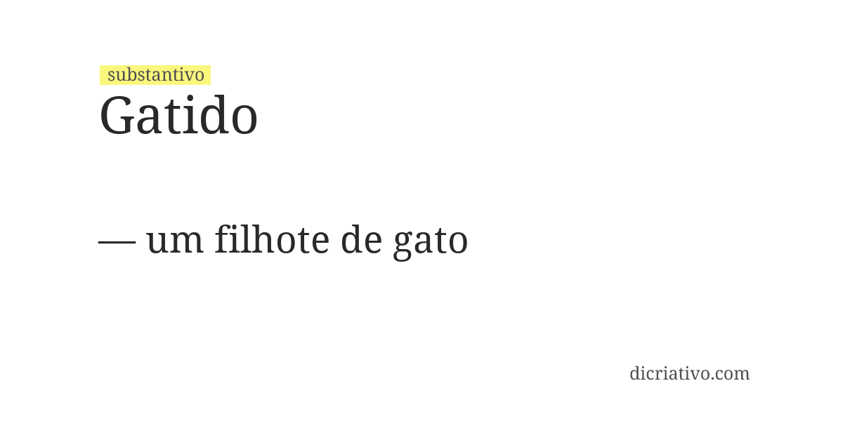 Significado de gatido