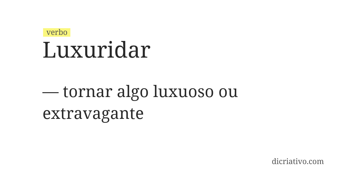 Significado de luxuridar